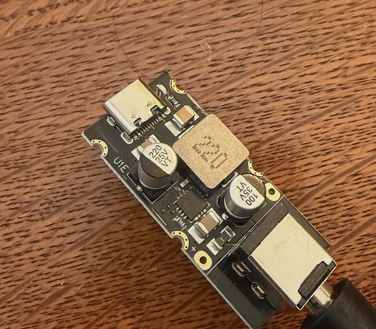 drose101's tweet photo. with the confluence of 3d printing, send cut send, and the latest AI models using CAD software it feels like whole new worlds are opening up.

Needed a case for a little DC converter board, posted a pic and the dimensions to @adamdotnew extension in Fusion and 30 minutes later I had it!

Unfortunately the single prompt to create this case used my entire $15 balance.