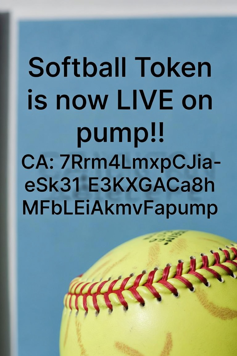 SoftballToken's tweet photo. Want to help $SoftballToken??
Buy a bag and then tweet and retweet!! 

X page: https://t.co/OI65KAYJOy

TG: https://t.co/GED96qa7Ec

Dexscreener: https://t.co/dJbKT6KHaV

Dextools: https://t.co/a3yHl3Kl5l

#SoftballToken #SolanaMemeCoin #Solana #MemeCoin #Altcoin #altcoins https://t.co/GqjOMrRnJ7
