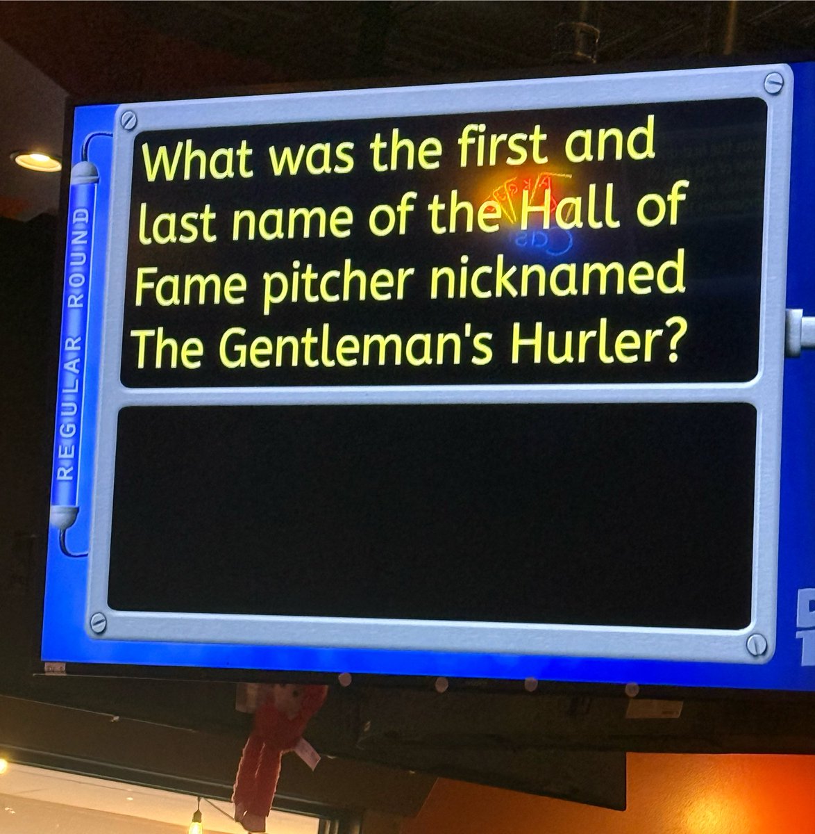 JaredStach's tweet photo. Hey, @jeremytache .. we’re at our local watering hole for trivia, and I feel like this should have been discussed on the @LeBatardShow today with the other 1900’s baseball trivia chaos happening 😆 https://t.co/rX5qeTwbmT