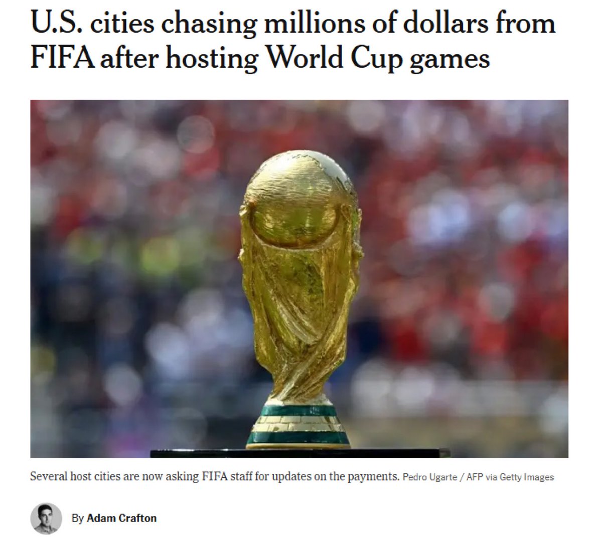 AlertaNews24's tweet photo. 🇺🇸⚽️ | Once ciudades estadounidenses que albergaron partidos de la Copa Mundial de la FIFA 2026 afirman que Gianni Infantino y la FIFA prometieron verbalmente a cada ciudad un pago de "legado" de $1 millón para proyectos comunitarios, similar a los pagos realizados después de la Copa Mundial de Clubes 2025.

Sin embargo, el dinero aún no ha sido pagado, y las ciudades anfitrionas ahora están presionando a la FIFA por respuestas.