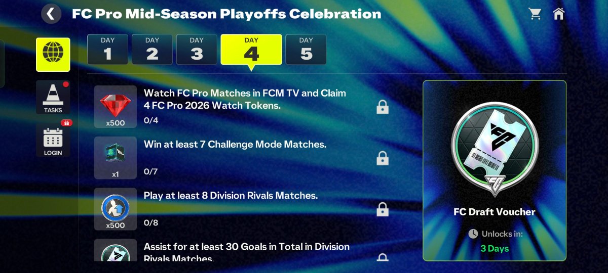 Gaming4Life1818's tweet photo. 🚨 New Mid Season Play offs  Celebration Rewards 

➡️ Rewards :- 1000 Gems ,500 Star Shards and Draft Voucher

#fcmobile #midseason #playoffs #free #rewards https://t.co/ize0lW1ikV