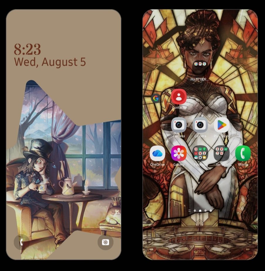 Razzle_Dazzling's tweet photo. The 8+ month old matching emmapat wallpapers have been officially replaced for Goldenlantern wallpapers #OutwiththeOld #InwiththeNew https://t.co/uEeShvF0V9