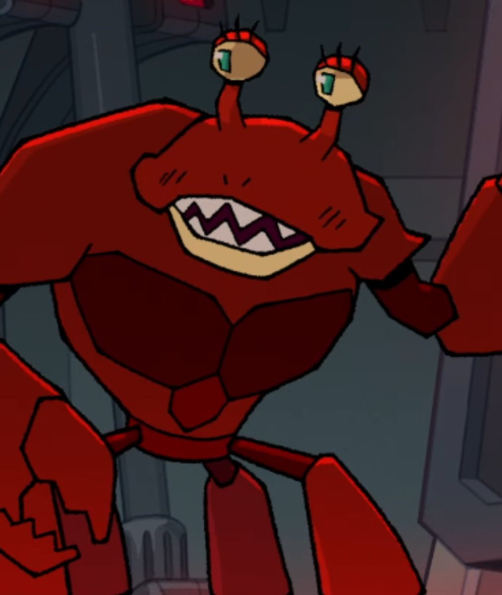 TheCartoonBase's tweet photo. ‘GAMEOVERSE’ creator Ross O’Donovan when asked who wins in a Crab Girl vs Optimus Prime fight:

“Crab Girl would never attack Optimus because he would never attack her.” https://t.co/gqBr0x3eLp