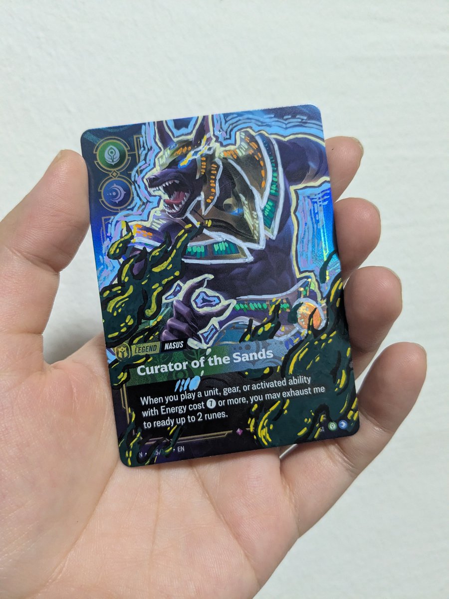 WsomeCardboard's tweet photo. on a more exciting note~ my altered legends were played in actual matches yesterday!!! and on top of that, they received very positive feedback🤩 super excited to do more!!! #riftbound https://t.co/bWkzRF2vEk