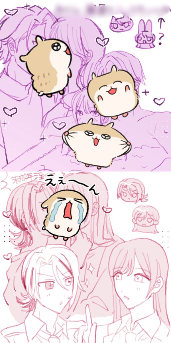 2O2Z_l2Z5's tweet photo. ラフ詰め込み？夢絵です https://t.co/v3sm9OgKpu