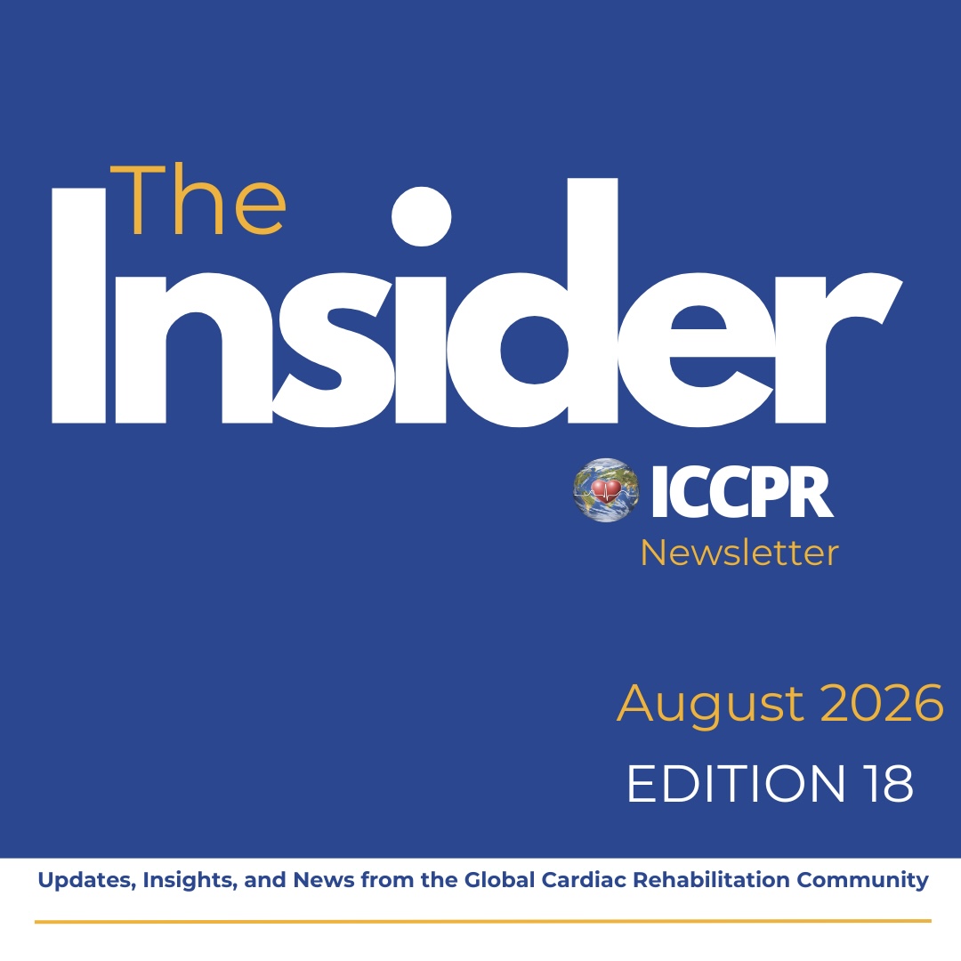 ICCPR_GlobalCR's tweet photo. The August 2026 edition of #TheInsider is out!

Featuring the new @worldheartfed Roadmap on Cardiac Rehabilitation, ICCPR’s World Heart Day webinar, our Member Spotlight on SOMECCOR, Global Audit updates, new research, and upcoming international conferences.

Read more 👉 https://t.co/ldBKYZAu6d 

#ICCPR #CardiacRehabilitation #HeartHealth