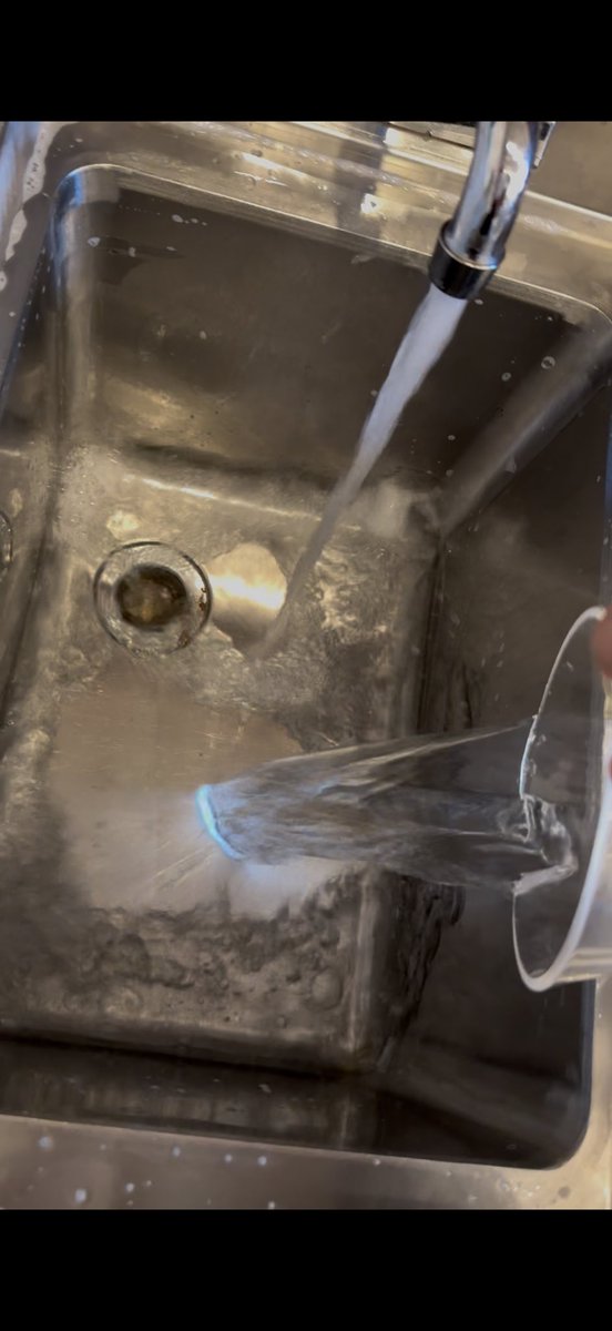mscoleybeee's tweet photo. Why is there a bioluminescent glow when I pour hot water into the sink at work https://t.co/mBrlyFudbc