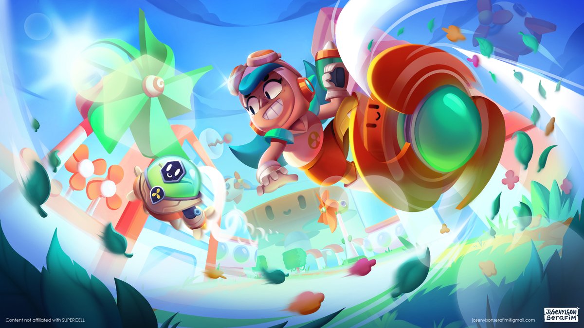 josenylsonseraf's tweet photo. 🍃Windstock season has finally started!
Here's a Wendy fanartwork I finished recently

Check the full project at my ArtStation! #brawlstars #brawlstarsart https://t.co/JnHKylMAb3