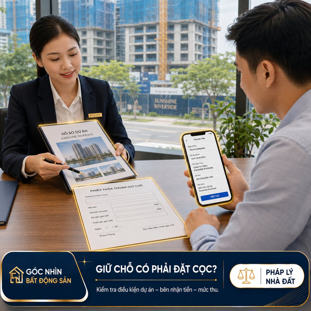 KienDatCangHP's tweet photo. 🏢 CHUYỂN TIỀN “GIỮ CHỖ” DỰ ÁN: CẦN KIỂM TRA GÌ?

Một khoản tiền có thể được gọi là “booking”, “thiện chí” hoặc “ưu tiên chọn căn”, nhưng trước khi chuyển tiền, người mua cần làm rõ mục đích và điều kiện sử dụng khoản tiền đó.

Đối với nhà ở, công trình hình thành trong tương lai, chủ đầu tư chỉ được thu tiền đặt cọc khi bất động sản đã đủ điều kiện đưa vào kinh doanh. Mức đặt cọc không quá 5% giá bán hoặc giá thuê mua, đồng thời thỏa thuận đặt cọc phải ghi rõ mức giá. 

Trước khi chuyển tiền, hãy kiểm tra:
Dự án đã có văn bản đủ điều kiện bán chưa;
Người ký thỏa thuận có đúng là chủ đầu tư không;
Tiền được chuyển vào tài khoản nào;
Sản phẩm, giá bán và số tiền đã xác định rõ chưa;
Khi không chọn được căn hoặc không tiếp tục mua thì tiền được hoàn thế nào;
Thời hạn hoàn tiền có ghi cụ thể không.
Chủ đầu tư không được ủy quyền cho tổ chức hoặc cá nhân khác ký hợp đồng đặt cọc đối với nhà ở hình thành trong tương lai. 

Đừng chuyển tiền chỉ vì được thông báo:
“Suất đẹp sắp hết, chuyển trước rồi kiểm tra hồ sơ sau.”
Kiểm tra hồ sơ trước – xác định đúng bên nhận tiền – đọc rõ điều kiện hoàn trả – rồi mới quyết định.

Thông tin mang tính phổ biến kiến thức. Kết quả cụ thể cần căn cứ hồ sơ, hiện trạng, quy hoạch và quy định đang áp dụng tại địa phương.
Chi tiết xem tại:
https://t.co/p1N2np41u8
Góc Nhìn BĐS
Zalo: Kiên Đất Cảng
#GocNhinBDS #PhapLyNhaDat #TienGiuCho #DatCocCanHo #DuAnBatDongSan