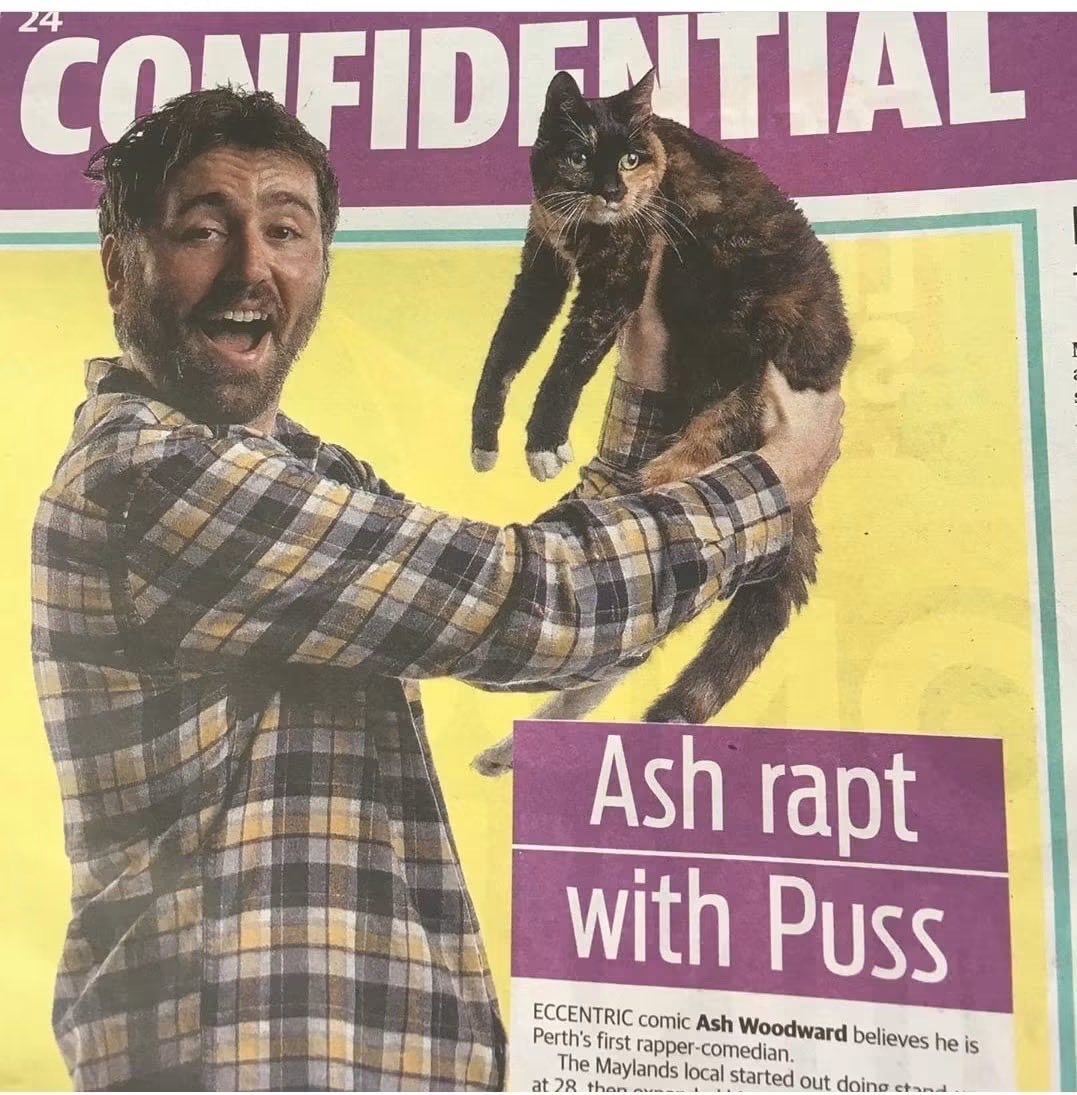 FapMad's tweet photo. #throwbackthursday with the ‘Cat Daddy’ aka Weedsworth before his Australia’s Got Talent feature 🐾

#comedy #comedian #catdaddy https://t.co/Gj8uGKnKgJ