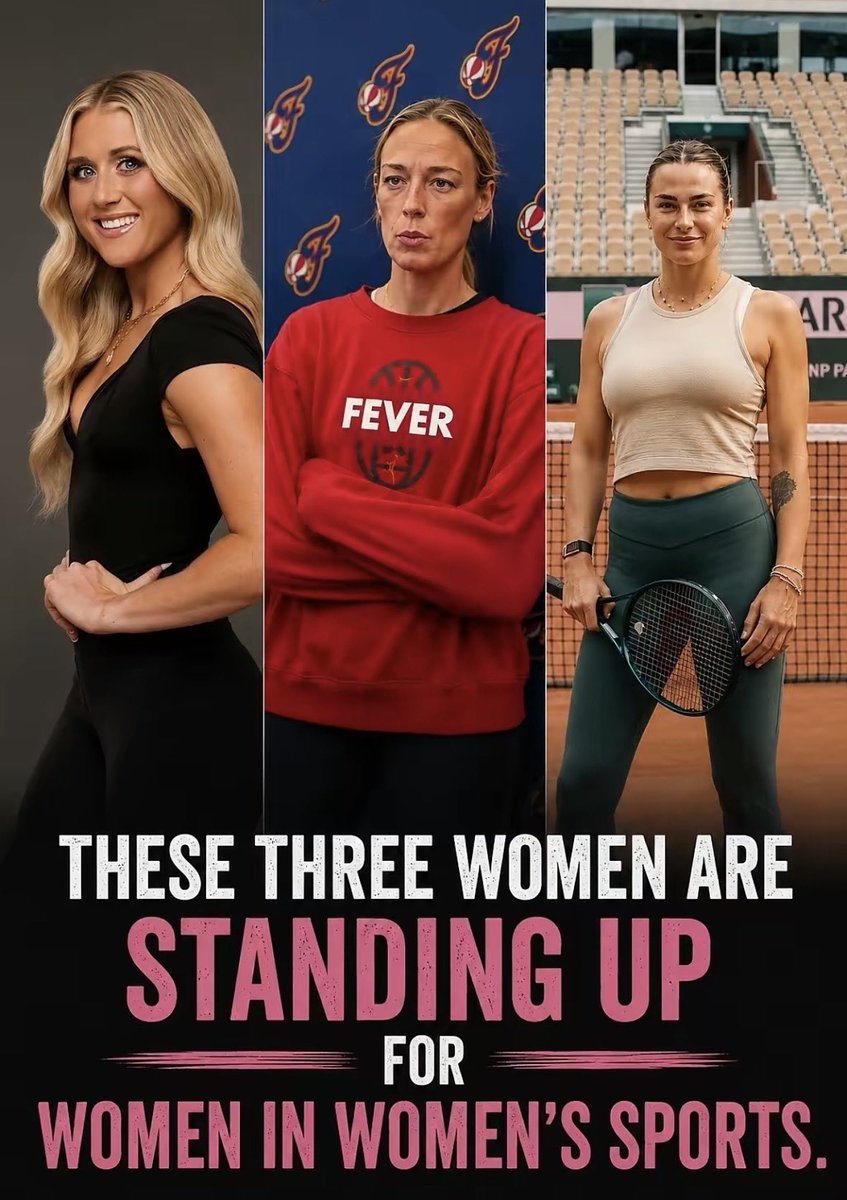 FarmGirlCarrie's tweet photo. Riley 🏊 , Sophie 🏀, and Aryna 🎾 
are three women that are standing up 
for women &amp; girls only, in female sports!
Thank you ladies 💪🏼💗 https://t.co/IfnLB8UmJR