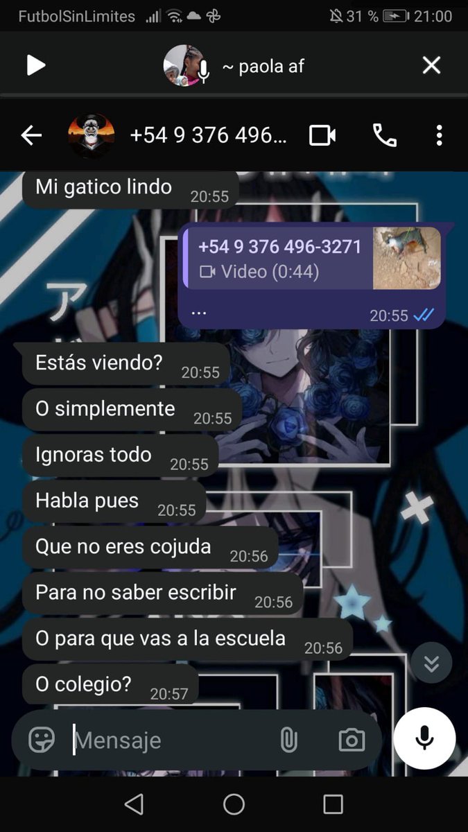 iniikw's tweet photo. por favor, difundan y reporten este número!! acosa y envía contenido d zoofilia, gore y porno a menores de edad, en este caso le escribió a una menor enviándole este contenido: 
#difundir #zoofilia #compartir #acoso https://t.co/fd0dJbkZmm
