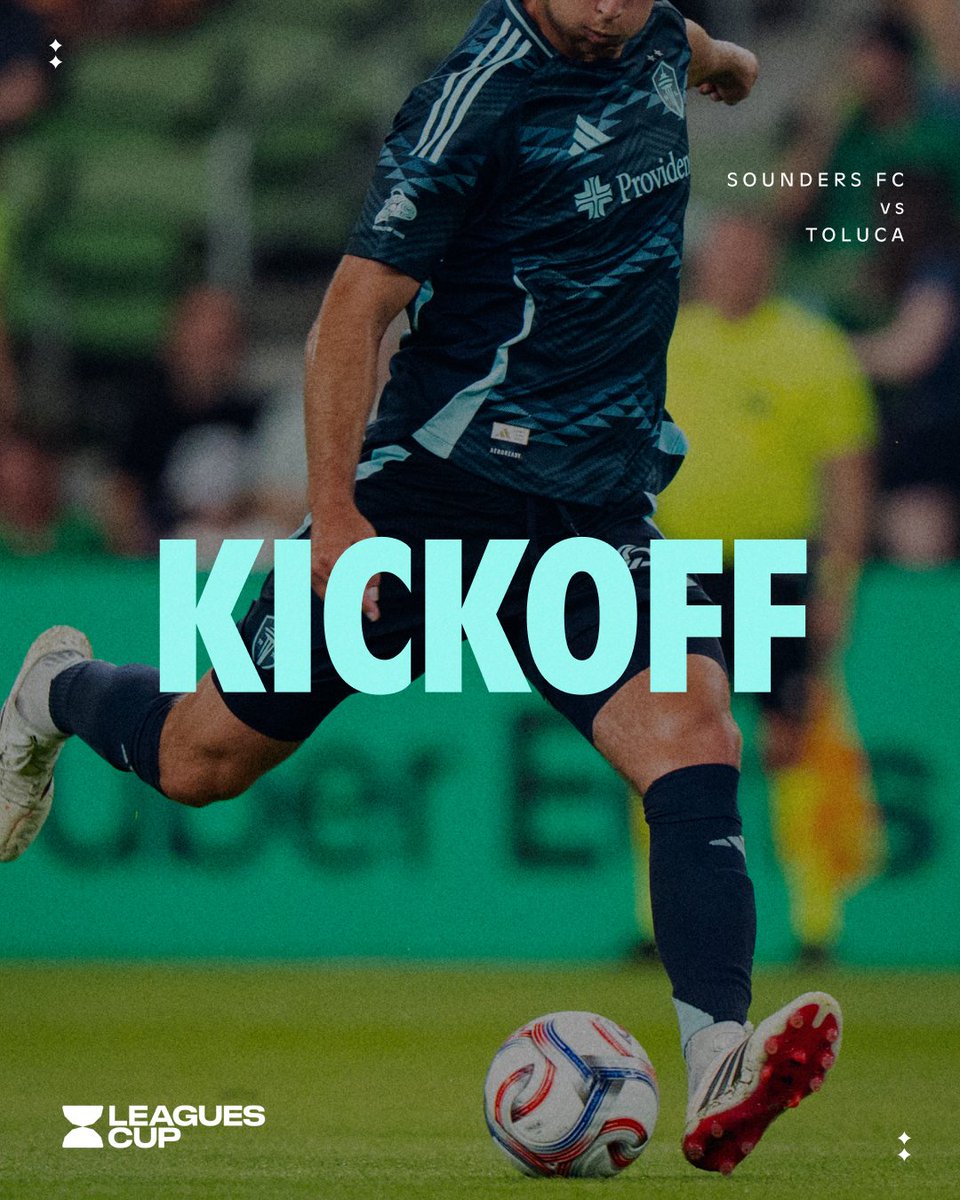 SoundersFC's tweet photo. 1' Kickoff! We are underway ⚽️

Watch #TOLvSEA on @AppleTV or @FS1 ➡️ https://t.co/hxFLrryNRK https://t.co/Q1VpFQKWt4