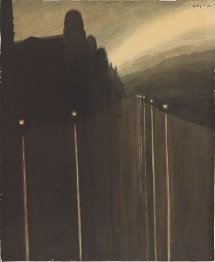 TheWabiSabiLife's tweet photo. Boardwalk at Night. Reflections of Light, by Belgian symbolist painter Léon Spilliaert around 1908 https://t.co/tRJI0Jg4LJ
