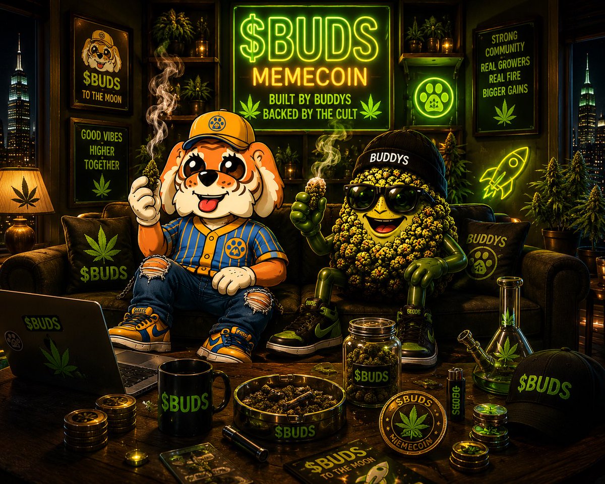 NesTon21's tweet photo. 🛋️🌿 Welcome to the $BUDS living room where the smoke is premium the vibes are unmatched and the conviction is stronger than ever

While others spend their time chasing the next shiny token we’re here building something that lasts together with @Buddys420 and @AcordofNG 

And we are loading up bags of $BUDS inside buds pickup getting ready for moon way 

So grab your favorite strain, light one up, hold your #BUDS tight and enjoy the ride 

The strongest communities aren’t built overnight they’re built by people who show up every single day

The bags are packed, The vibes are high The mission is clear

Stay lifted. Stay active, Stay bullish

$BUDS to the Moon 🚀🌿💎

#BUDS