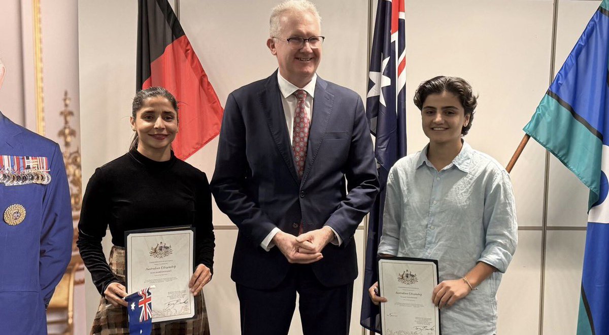 Ryandally08's tweet photo. #BREAKING Two Iranian footballers who only arrived in March just became full Australian citizens on Wednesday.

After only five months.

On protection visas.

Tony Burke’s department fast tracked them to citizenship in record time.

These two women stood up to the Iranian hardline Islamists regime and we should absolutely protect them. 

But citizenship after five months? 

That’s not the normal process. 

That’s political.

How many more are being quietly fast
tracked right now that we’re not being told about?

Labor knows every new citizen is a potential Labor voter. 

With an election coming, the incentive is obvious.

Who else is getting the express lane while ordinary Australians wait years?

@PaulineHansonOz ask the questions. 

Demand the numbers.