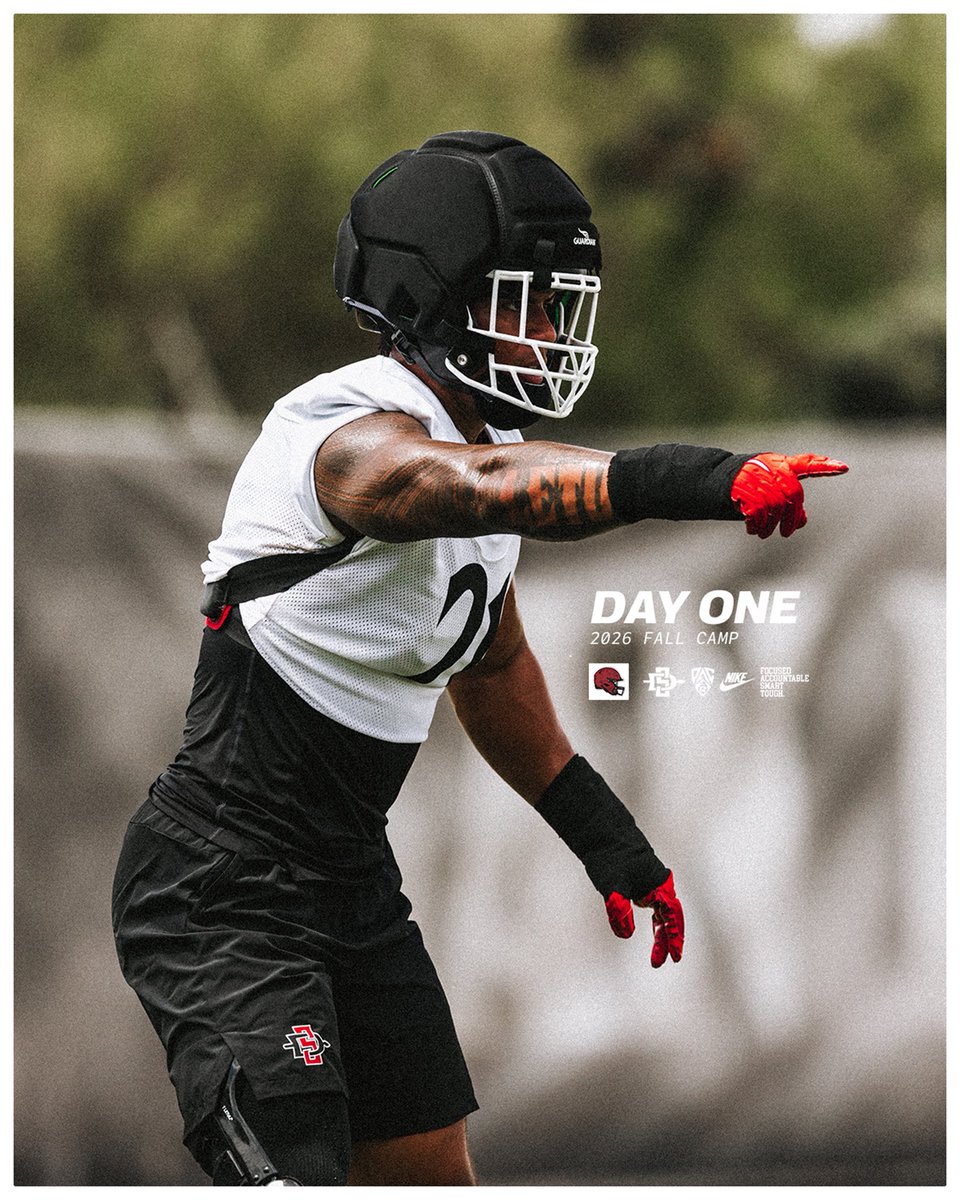 AztecFB's tweet photo. Guess Who’s Back 👀

First day of Fall Camp is in the books! Read all about the Aztec’s first day back on the field ⬇️

🔗: https://t.co/gciIZ8PyyV

#AztecFAST 🍢 x #BeTheA1pha 🐺 x #TheClimb 📈 https://t.co/hmqgb5Ie1u