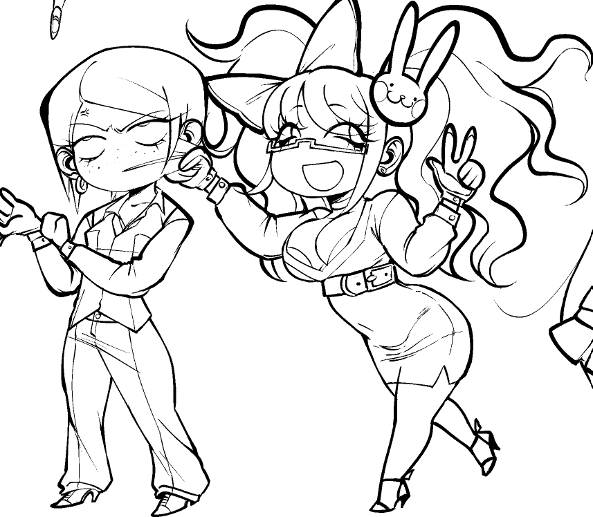 Duwang_1307's tweet photo. Ms. Enoshima, please be kind to your sister... (WIP) https://t.co/9GKVXZY7QL