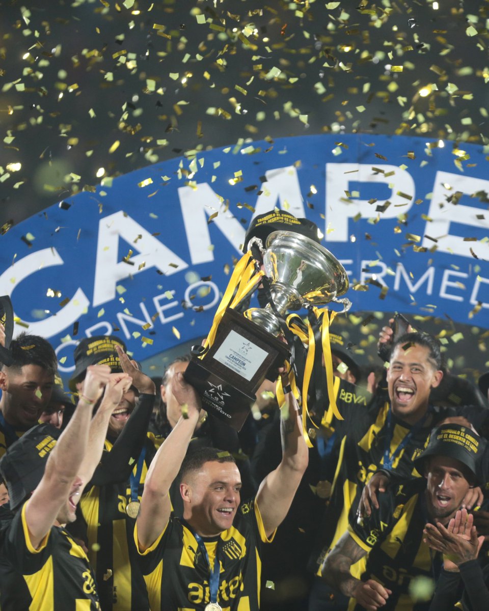 CONMEBOL's tweet photo. ¡Felicidades, @OficialCAP! Campeón del Torneo Intermedio 2026 en Uruguay 🟡⚫️

📸 EFE https://t.co/LxG1muz4kM