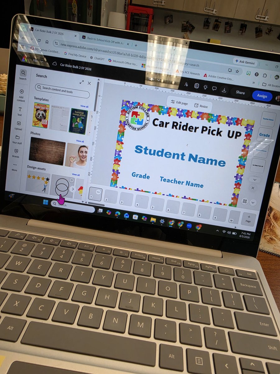 Hinkels_Hangout's tweet photo. Not me over here using Bulk Create for all the things. Personalized car rider signs, check. Personalized room sign for all staff, check. Done in no time, also check.
#AdobeEduCreative #backtoschool #teachers #allthethings #AutismCollierCharterSchool https://t.co/uuCWbvXoWn