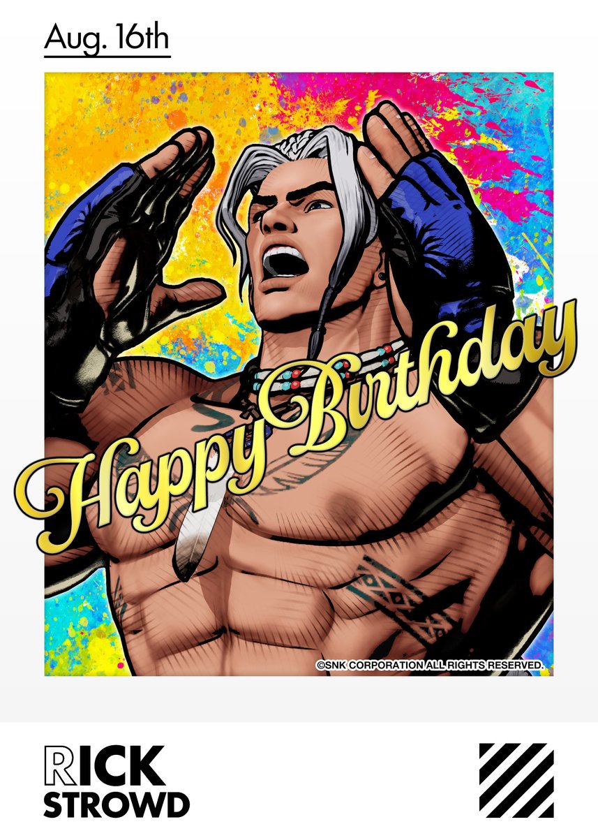 KOFstudio_jp's tweet photo. ＼\🌟 HAPPY BIRTHDAY 🌟/／

【8月16日】は リック・ストラウド の誕生日！
あなたのお祝いメッセージ、ぜひ届けてね💐 https://t.co/FzhpqGgYIW