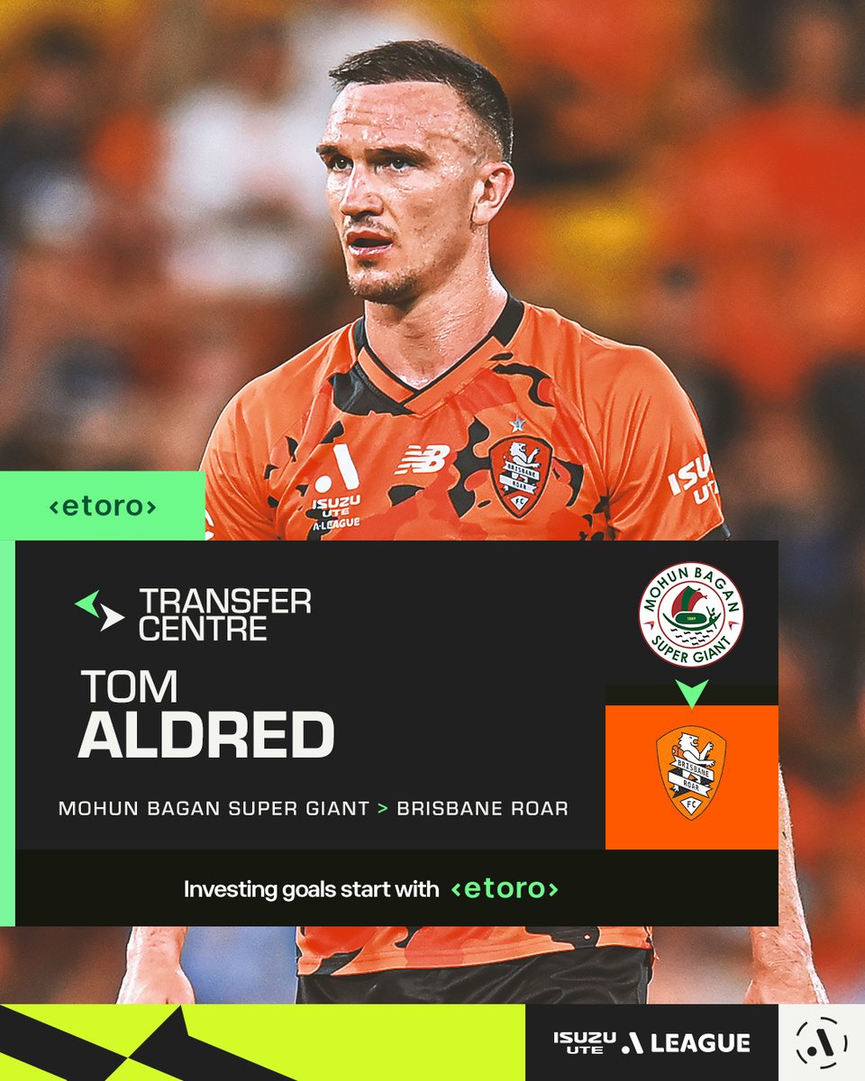 aleaguemen's tweet photo. Tom Aldred returns to Brisbane Roar 🦁👏

The former captain has signed a one-year deal ahead of the 2026/27 Isuzu UTE A-League season ✍️

📰 Read more: https://t.co/Yx9xGPZ2MJ https://t.co/nesG3BnTFu