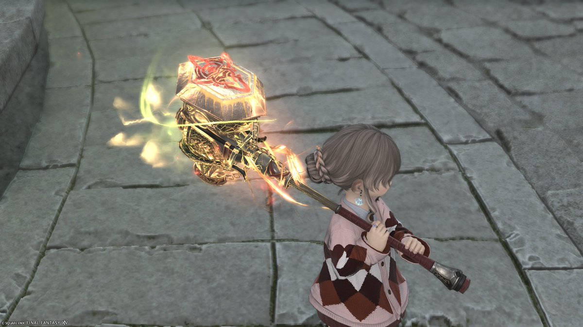 Y_F_FF14's tweet photo. PW、LSの子たちに手伝ってもらって
戦闘の記憶集め終わった😊ありがとー！
3本分新月鉱石集まってたので、
まずは賢者、戦士、機工！
銃は細身でとてもイイー！✨ https://t.co/HouZrz57pq