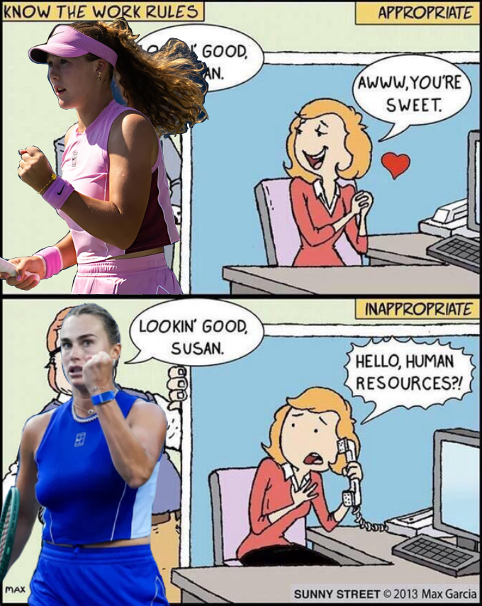 sinnermirras's tweet photo. i really am like this with mirra's v sabalenka's kits cuz they always wearing the same shit in a different colour but mirra is my angel princess so idgaf https://t.co/aBpB5LvSoG