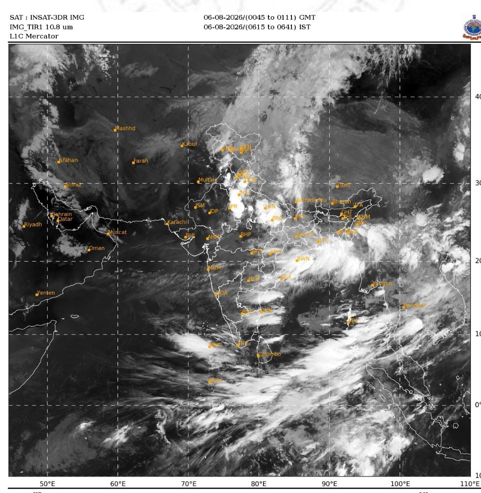 Hosalikar_KS's tweet photo. 6 Aug, latest satellite obs this morning... https://t.co/acPYTAIcRi