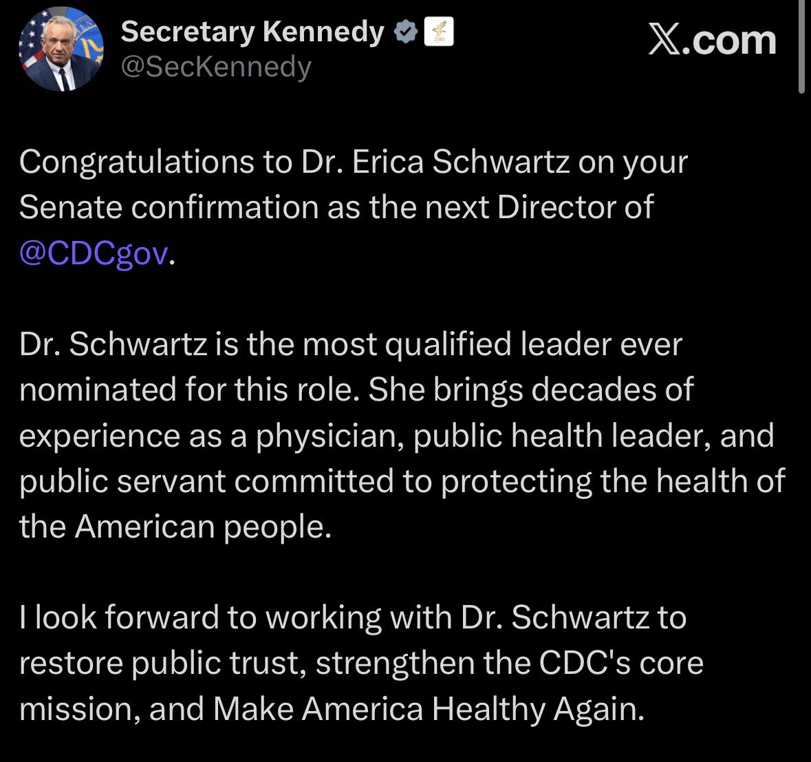 MJTruthUltra's tweet photo. CA DEM:
“RFK JR, if Dr. Schwartz is confirmed as the CDC director, will you commit on the record that you will implement whatever vaccine guidance she issues without interference?”

RFK JR:
“No, I will not make that commitment.”

Good to hear. 

https://t.co/sH2owa325s https://t.co/ZPt3tcdped