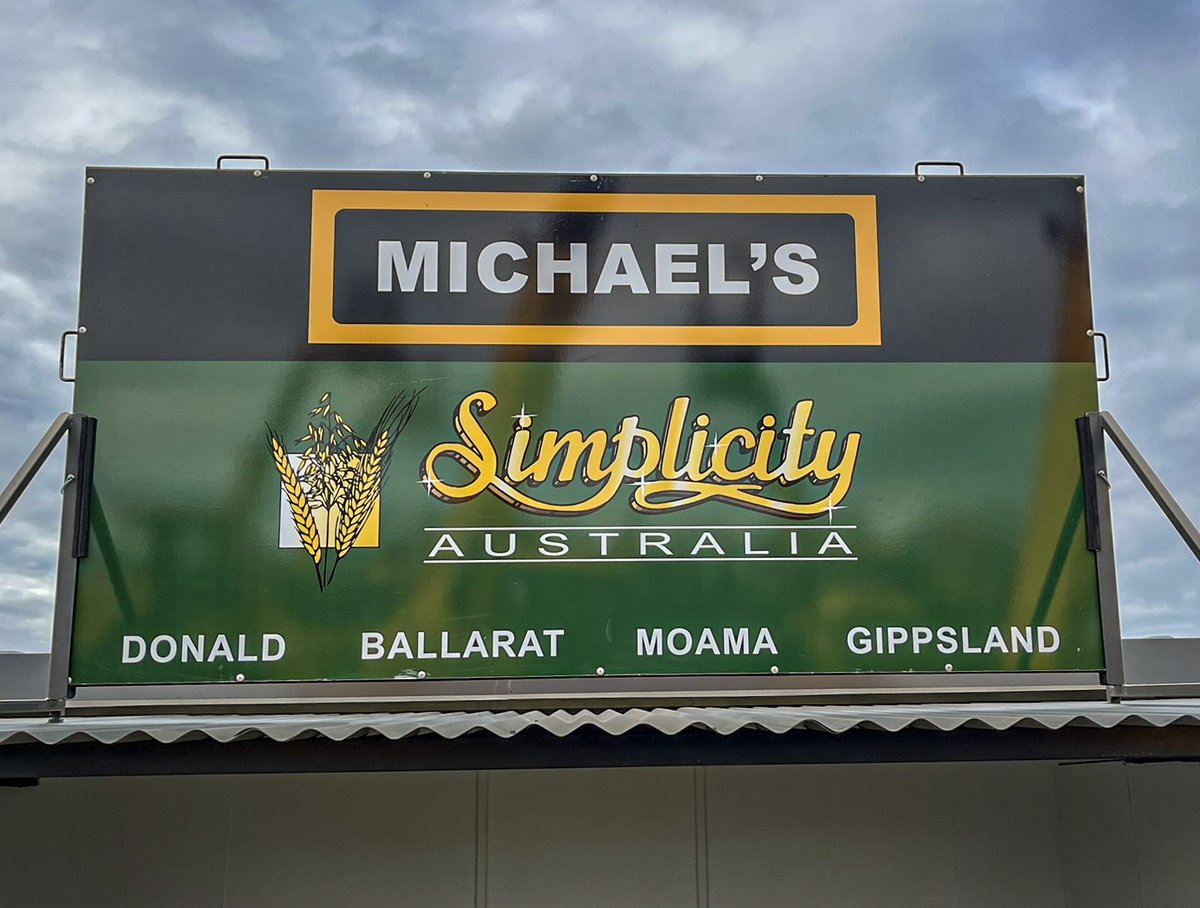 simplicityaus's tweet photo. 🚜 Day 2 at the Mallee Machinery Field Days!

☁️ It may be cool and overcast, but we've had a great turnout and enjoyed catching up with plenty of people throughout the day.

📍 If you're here today, stop by the Michael's Group site and say hello! 🌾 https://t.co/YaELAACN8I