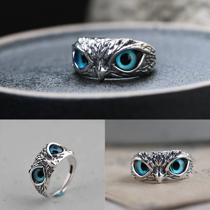 Sumilees's tweet photo. Add a touch of wisdom to your look with this unique metal owl ring. Shop now and find your perfect accessory