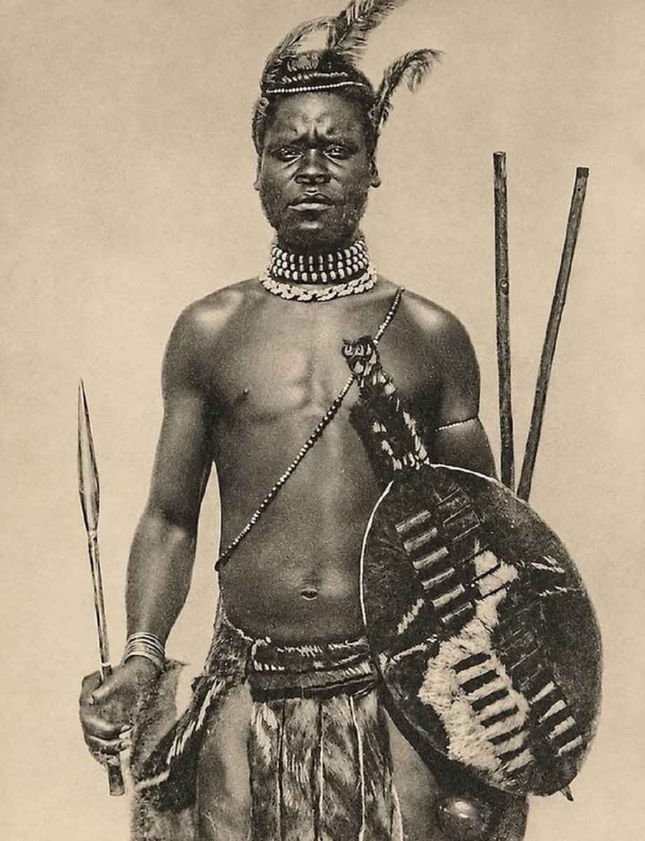 SankaraDispatch's tweet photo. A Zulu Warrior, 1865AD. https://t.co/l3Tl90SRcr