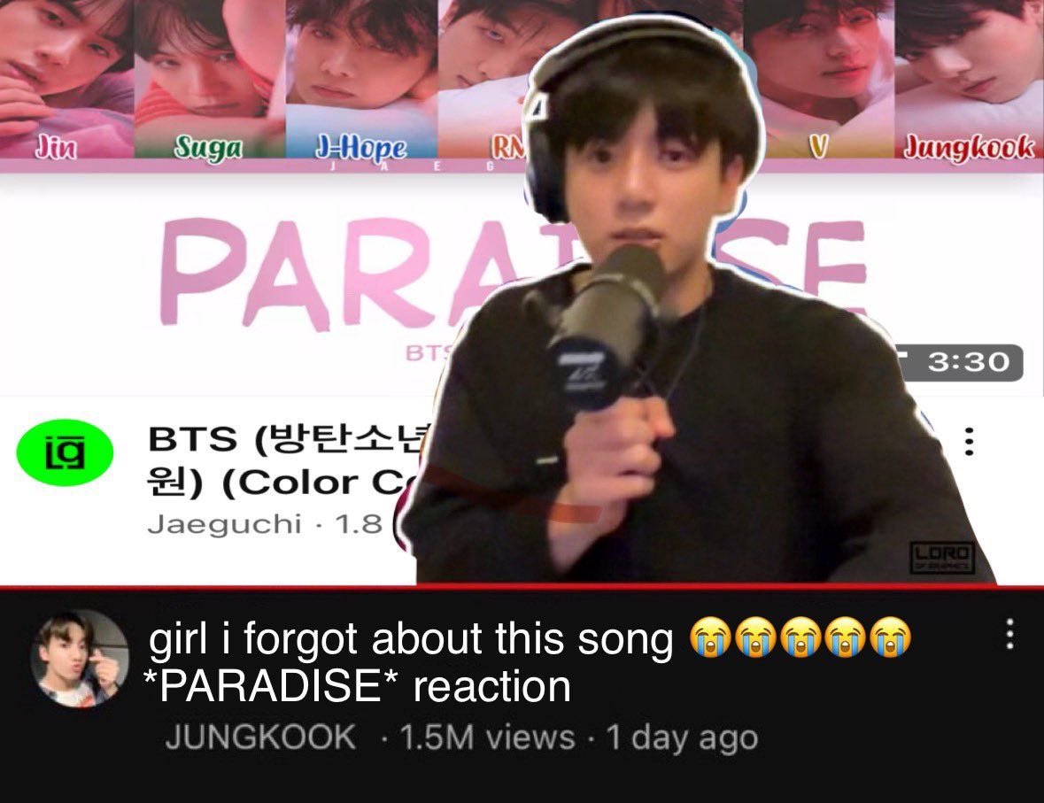 servcuntmin's tweet photo. bts as soon as paradise started https://t.co/2uQ2HMCaJU