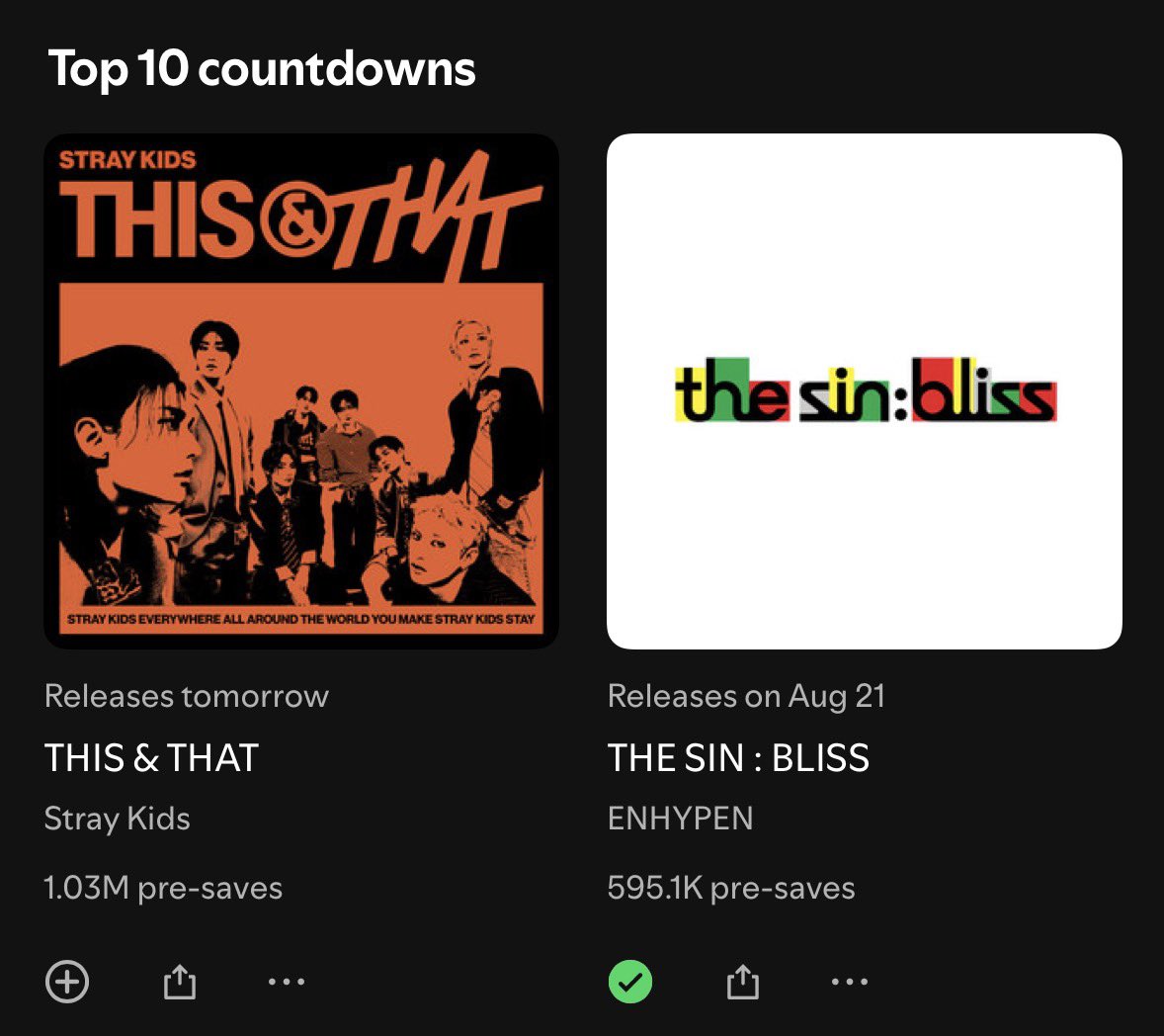 AsiaEnhypen's tweet photo. 📈 D-15 | THE SIN : BLISS

#3 ENHYPEN ‘THE SIN : BLISS’ (595,100 PRE-SAVES)

Gap from #2: 434,900 PRE-SAVES (they already reached 1.03 MILLION PRE-SAVES)

🚨PRE-SAVE NOW: https://t.co/DHz2oy32tV

PRE SAVE THE SIN: BLISS
#PRESAVE_THE_SIN_BLISS 
#BloodyParadise https://t.co/VYxsDx4cEM