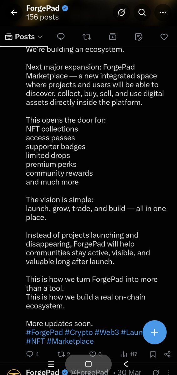 ForgePad_'s tweet photo. My words from that post remain!!

#ForgePad #Crypto #Web3 #Launchpad #NFT #Marketplace https://t.co/uqZGGa4sYS