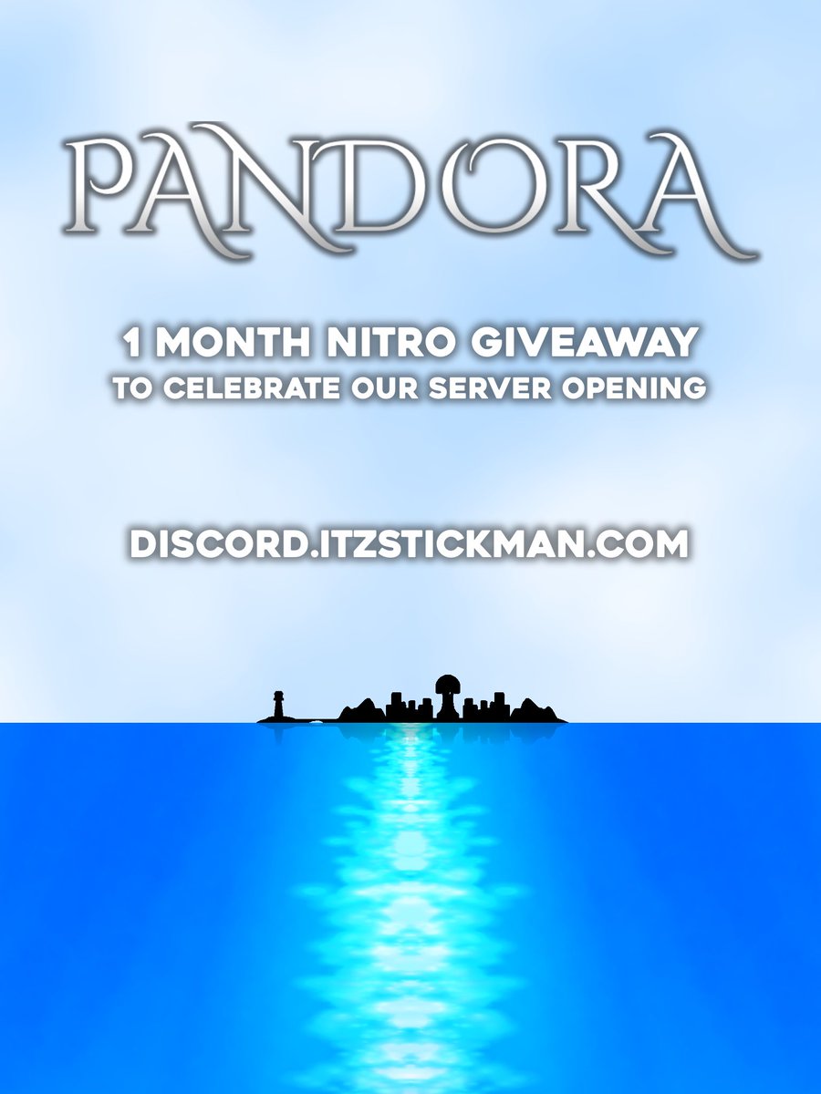 Itz_Stickman's tweet photo. To celebrate pandora island opening, we are giving away 1(one) 1 month of Nitro Regular!!

 please visit https://t.co/oF70kTBttR for more details! https://t.co/l9mfEtOTjH
