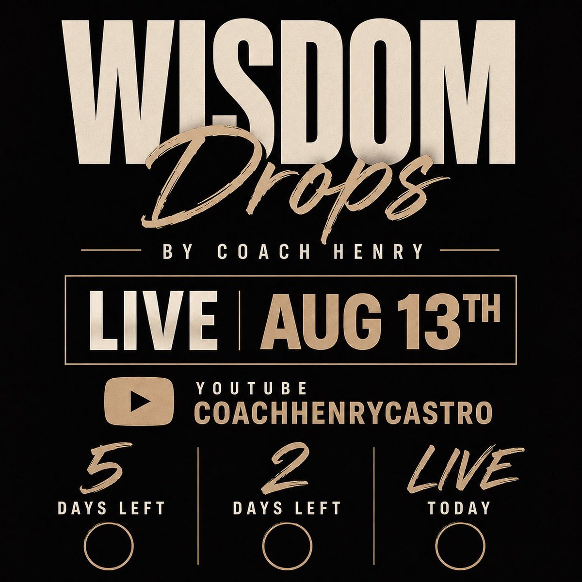 Coachhenry13's tweet photo. Excited to share a continuation of short wisdom drops on my you tube channel.
Coach Henry Castro.
Enjoy some applicable to help us be and live our best and in turn give our best. https://t.co/cNNJ9alYVA