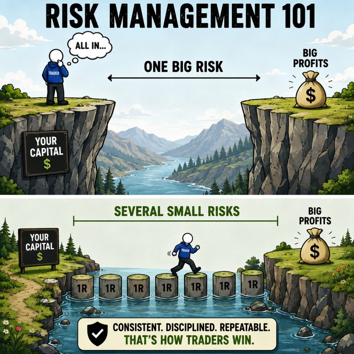 Chetan_Mech's tweet photo. Risk management 101:

#nifty #sensex #investing https://t.co/jib4JFFAXm