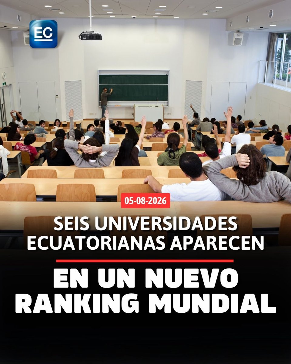 elcomerciocom's tweet photo. https://t.co/zNaiiYc9WX 👉 Ranking mundial 2027: así quedaron las universidades de Ecuador https://t.co/ks3cusbh6o