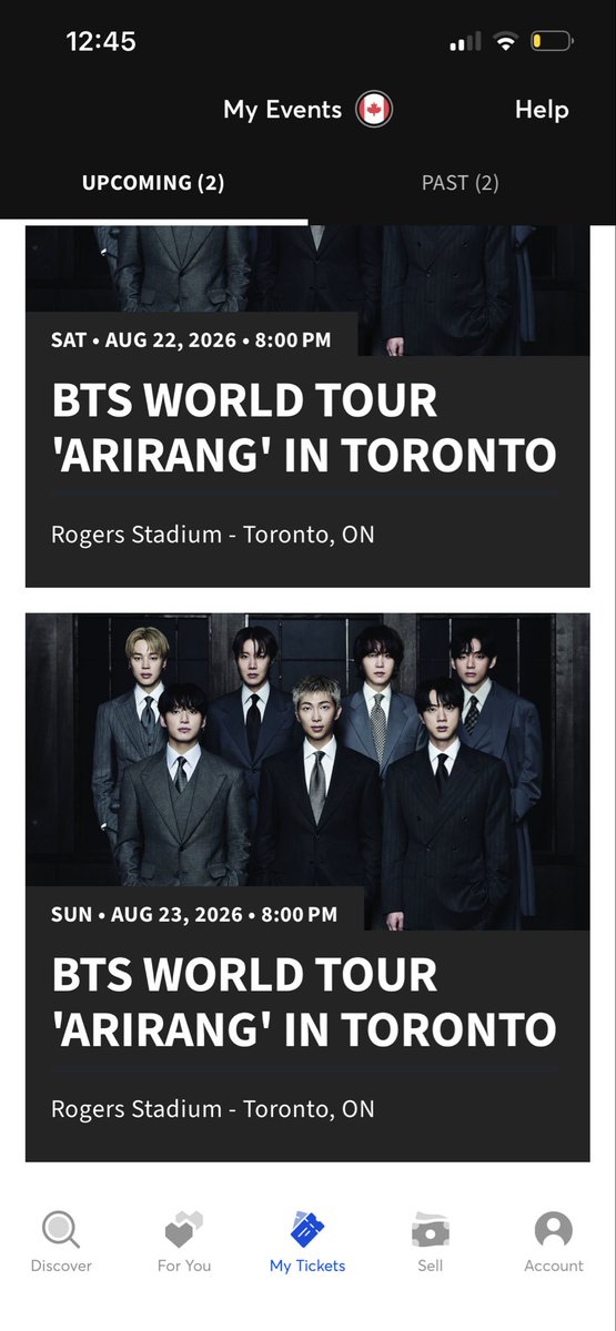 bluesidegoodays's tweet photo. Toronto moots! 

I’ve got BTS WORLD TOUR 'ARIRANG' tickets available

Sat Aug 22, 2026

📍Rogers Stadium - Toronto , ON, CA

Extremely sad that I can’t go but would love for other armys to be able to attend! Selling them for face value. DM.
@875tickets 
#875Tickets #875TicketSale https://t.co/BJifHqbCTs
