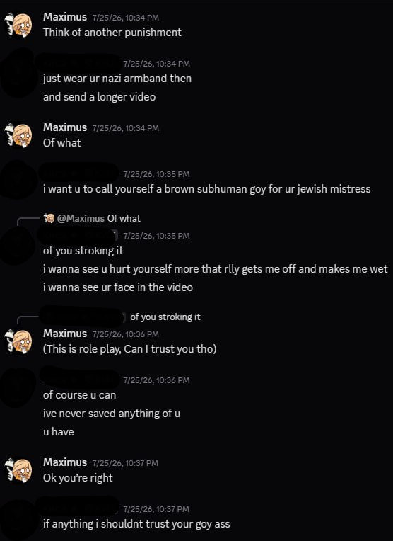 TempelOvGubb's tweet photo. Maximus then continues to roleplay with his mistress, before being convinced to masturbate whilst wearing a nazi armband. https://t.co/WJ93OO5NKU