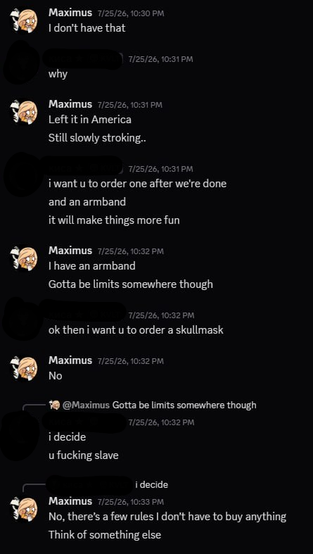 TempelOvGubb's tweet photo. Maximus then continues to roleplay with his mistress, before being convinced to masturbate whilst wearing a nazi armband. https://t.co/WJ93OO5NKU