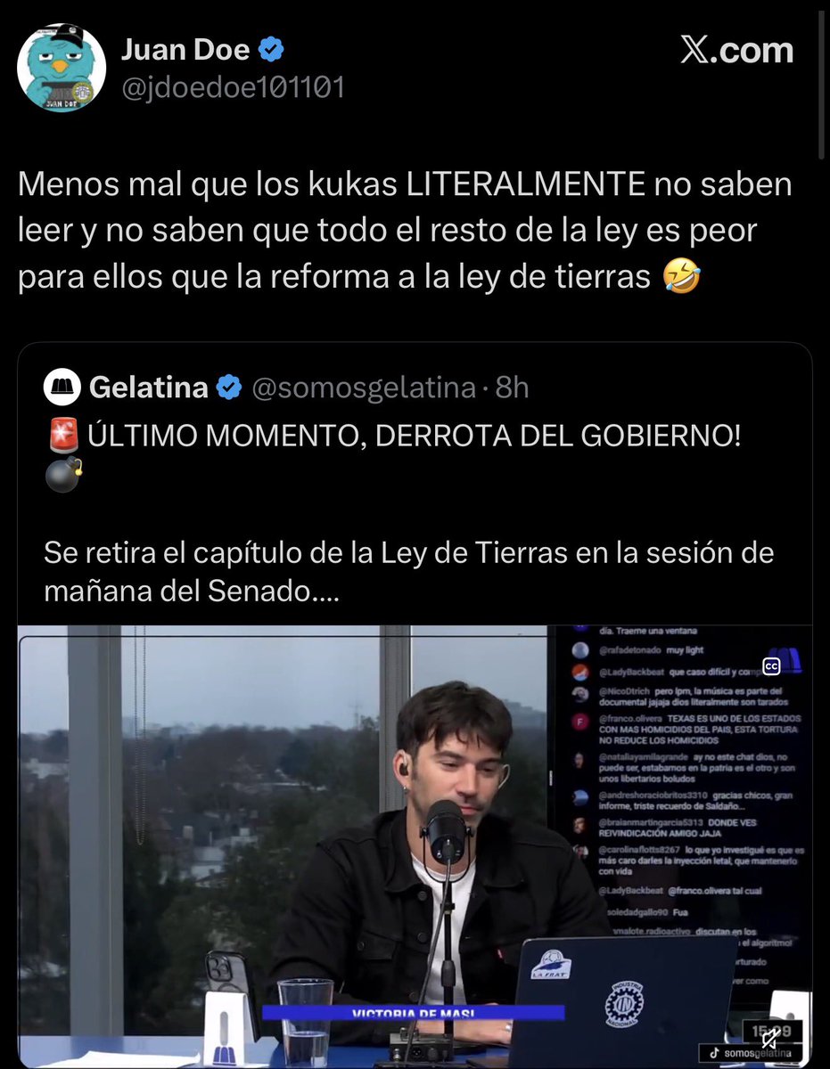 porqetendencias's tweet photo. “JUAN DOWN”

Porque el Director de Comunicación oficial del gobierno admitió que el resto de la ley es mala para los argentinos. https://t.co/CHTVPdAe7i