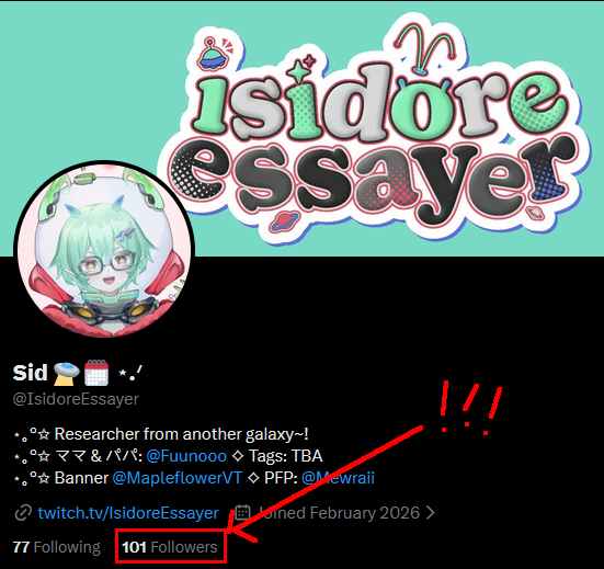 IsidoreEssayer's tweet photo. ~ Thank you for 100 followers already!! ( ˶ˆᗜˆ˵ )💖 https://t.co/s7w0dVwPdC