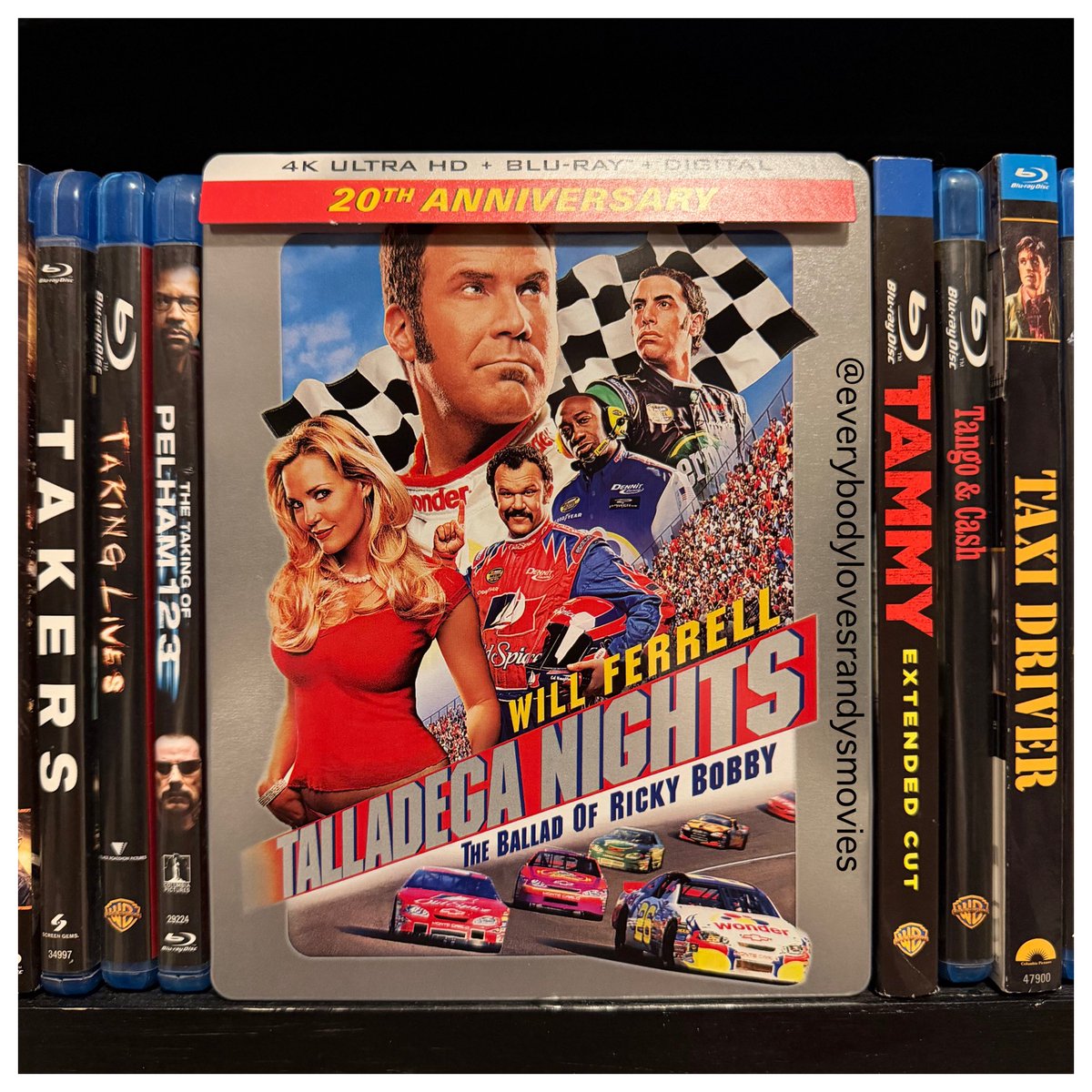 RandysMovies's tweet photo. Movie: #TalladegaNightsTheBalladOfRickyBobby (2006)
Starring: #WillFerrell #JohnCReilly #SachaBaronCohen #MichaelClarkeDuncan #LeslieBibb #GaryCole #JaneLynch #AmyAdams #AndyRichter #DavidKoechner #IanRoberts #JackMcBrayer #PatHingle #GregGermann #MollyShannon
Directed By: #AdamMcKay
#FilmTwitter
#4kBluRay
#MovieNerd
#MovieCollector
#4kBluRayCollection
#MovieCollection
#MovieBuff
#PhysicalMedia 🏎️💨