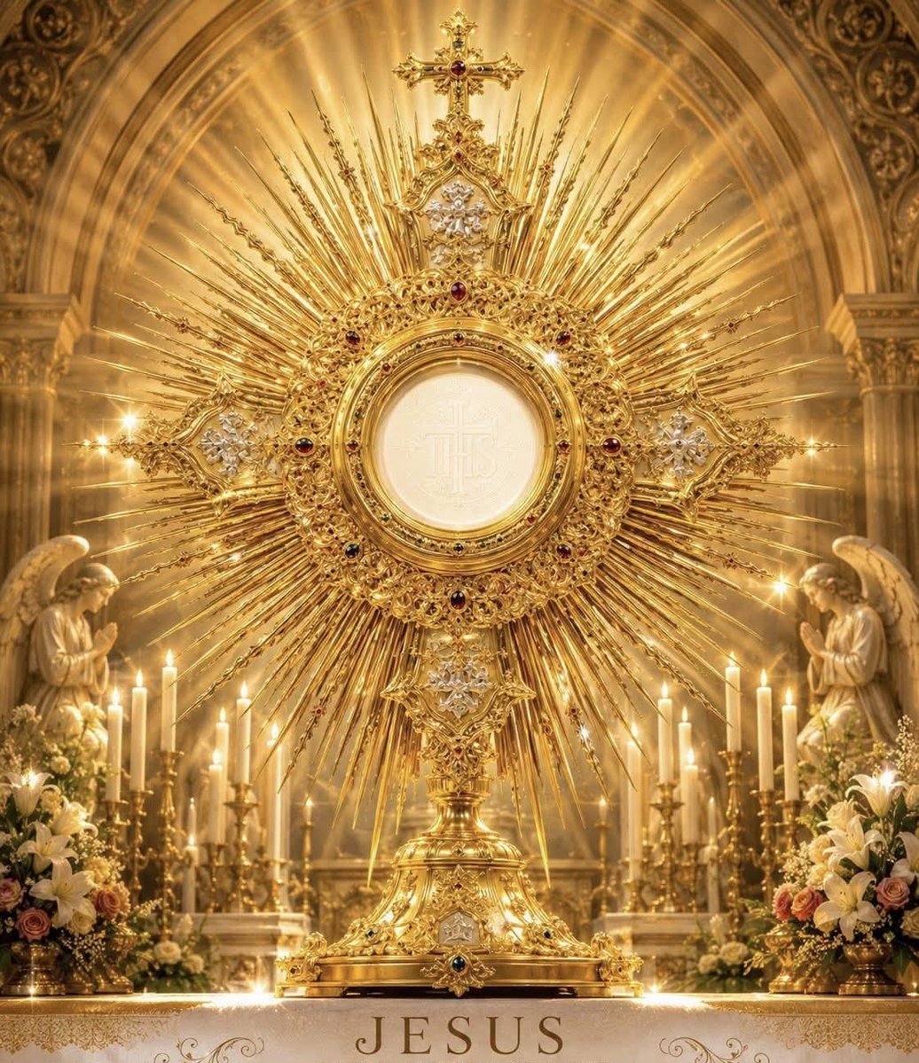 _GabyRubio's tweet photo. ¡Señor, ayúdame a esparcir Tú 
      ——-*****fragancia!*****——

                     SEÑOR JESÚS,
******✨👑❤️‍🔥❤️‍🔥✝️❤️‍🔥❤️‍🔥👑✨******

Te adoro profundamente y te alabo en este altar. Creo que estás vivo y real en el Santisimo Sacramento. Mi alma te reconoce como su Dios, su rey y su gran amor escondido en el pan. 

                                  ✨❤️‍🔥Amén 🙏🙏

#JuevesEucaristico 
#PanDelCielo