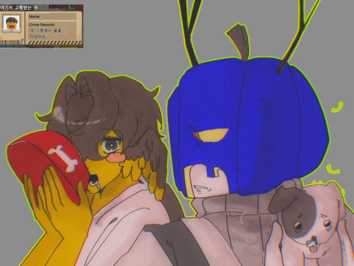 to_be_a_bog's tweet photo. 개 그릇에 물 마시는 그림 https://t.co/d6KD5STKpB