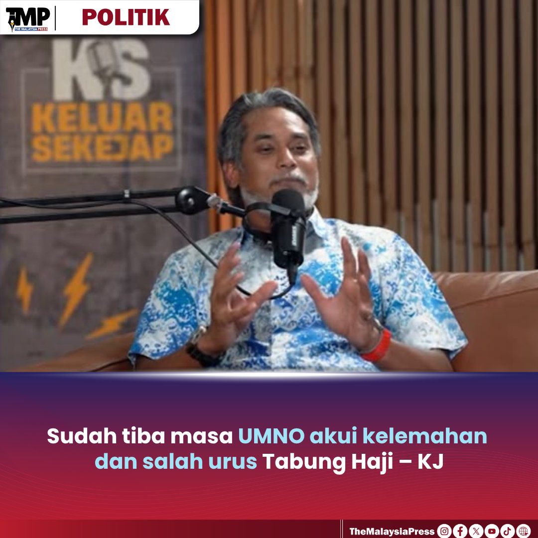TMPNews_'s tweet photo. Khairy Jamaluddin menyaran UMNO mengakui kepincangan tadbir urus Tabung Haji dan tidak lagi menegakkan naratif lama

Berita selanjutnya di ruangan komen

#themalaysiapress #bangsamalaysia #informasiberfaktamembukaminda https://t.co/qbQQo3FE61