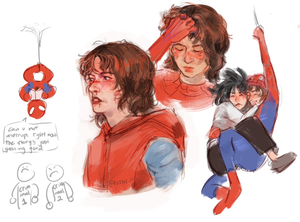 rainy_mq's tweet photo. I don’t have time to be drawing all this rn but The Urges got me  so. rushed spiderlily sketch page https://t.co/dlY6N1zx52